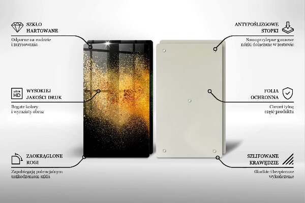 Üveg vágódeszka Színes fűszerek