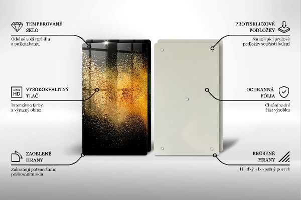 Üveg vágódeszka Színes fűszerek