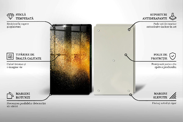 Üveg vágódeszka Színes fűszerek