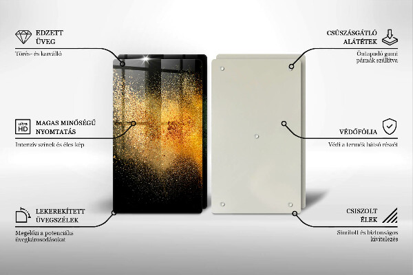 Üveg vágódeszka Színes fűszerek