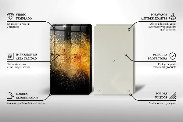 Üveg vágódeszka Színes fűszerek