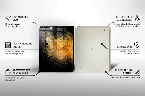 Üveg vágódeszka Színes fűszerek