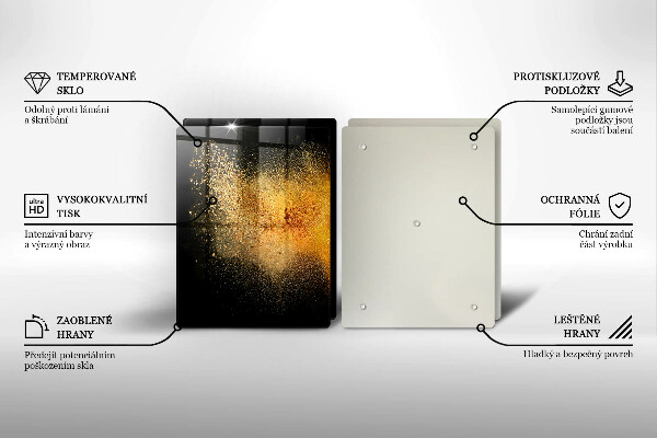 Üveg vágódeszka Színes fűszerek