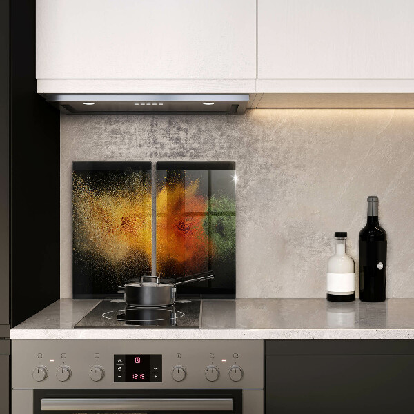 Üveg vágódeszka Színes fűszerek