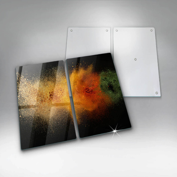 Üveg vágódeszka Színes fűszerek