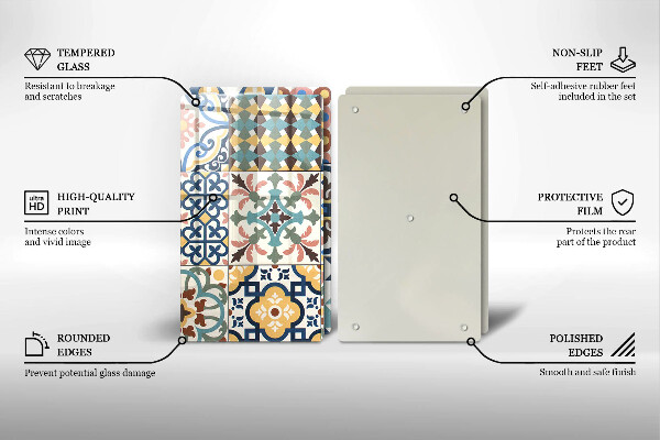 Üveg vágódeszka Dekoratív csempe