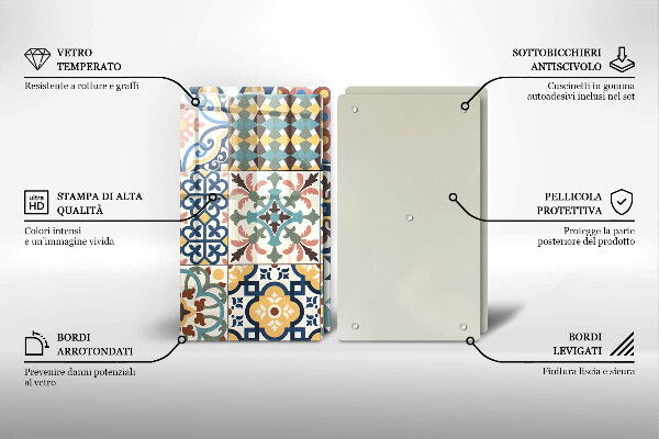 Üveg vágódeszka Dekoratív csempe