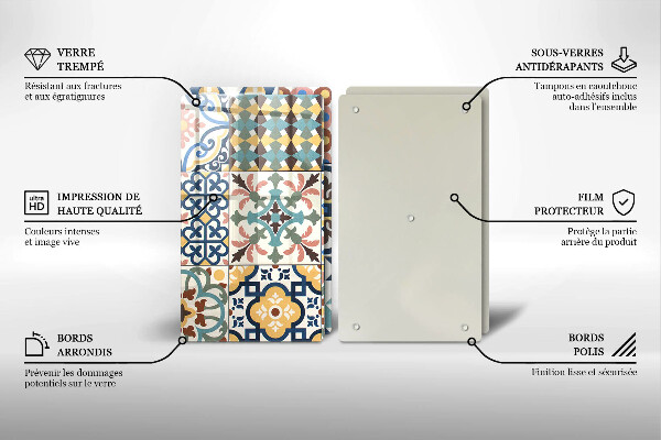 Üveg vágódeszka Dekoratív csempe