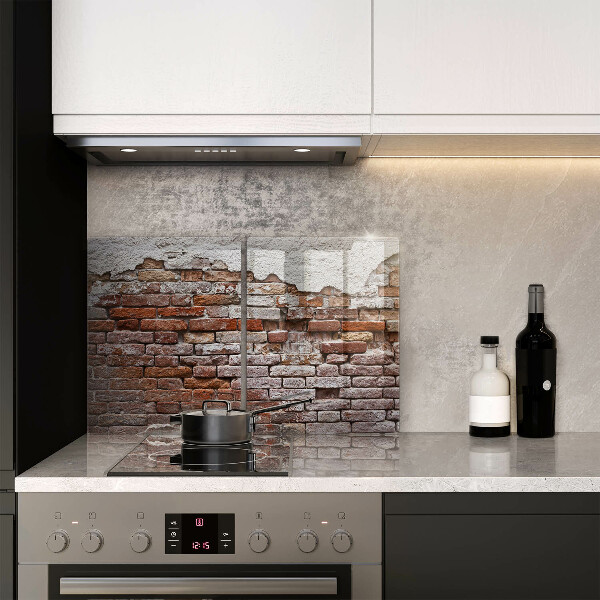 Üveg vágódeszka Régi tégla és beton fal