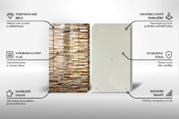 Üveg vágódeszka Díszítő kövek textúrája