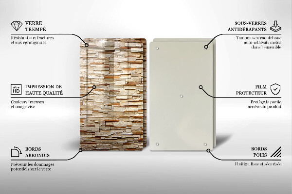 Üveg vágódeszka Díszítő kövek textúrája