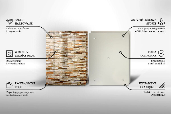 Üveg vágódeszka Díszítő kövek textúrája