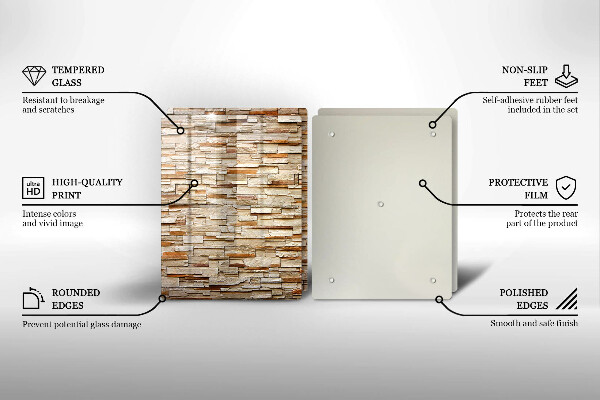 Üveg vágódeszka Díszítő kövek textúrája