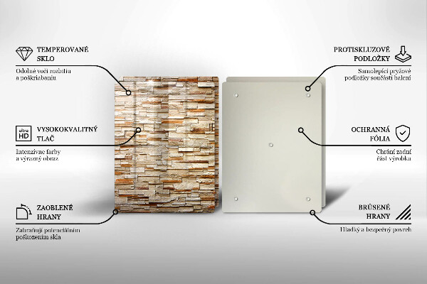 Üveg vágódeszka Díszítő kövek textúrája