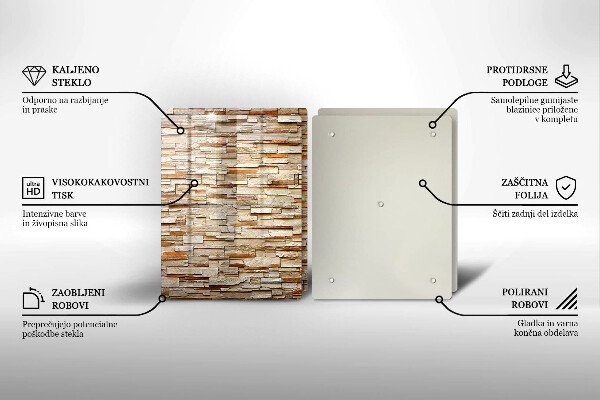 Üveg vágódeszka Díszítő kövek textúrája