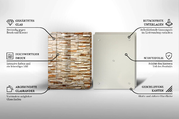 Üveg vágódeszka Díszítő kövek textúrája