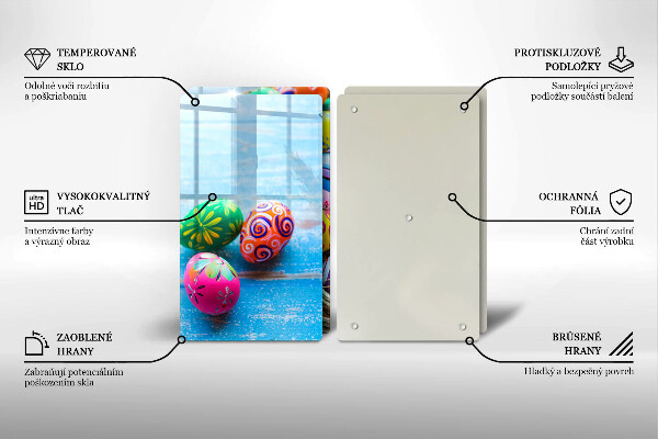 Üveg vágódeszka Húsvéti tojások Húsvéti tojások