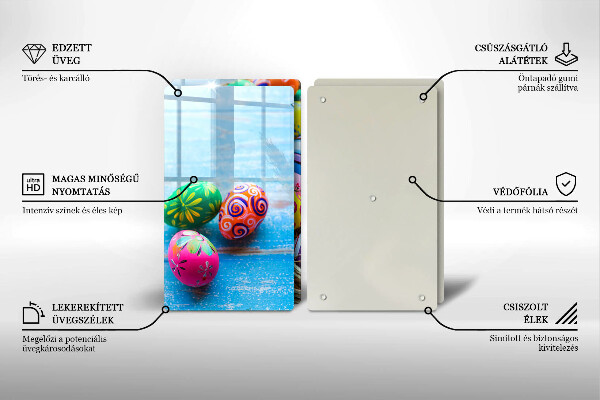 Üveg vágódeszka Húsvéti tojások Húsvéti tojások