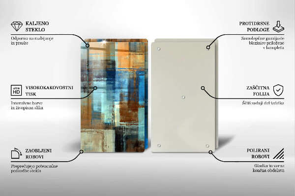 Üveg vágódeszka Festett háttér