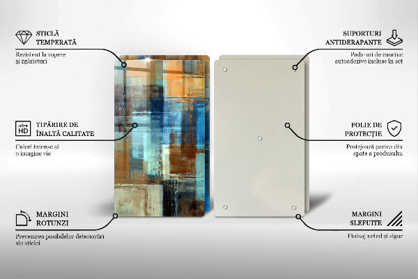 Üveg vágódeszka Festett háttér