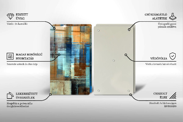 Üveg vágódeszka Festett háttér