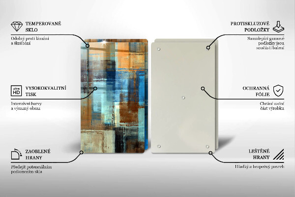 Üveg vágódeszka Festett háttér