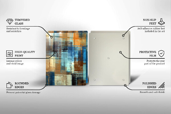 Üveg vágódeszka Festett háttér