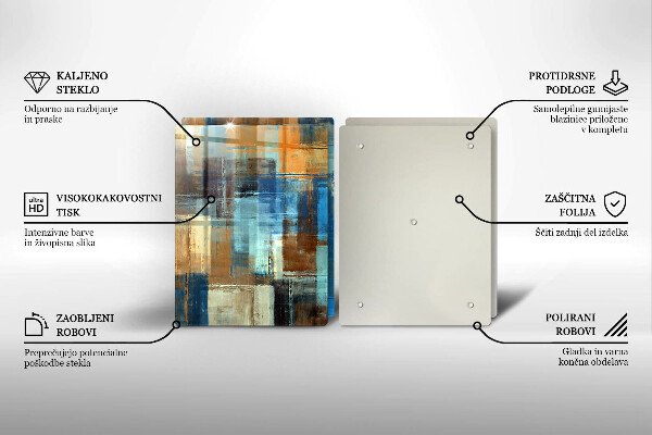 Üveg vágódeszka Festett háttér