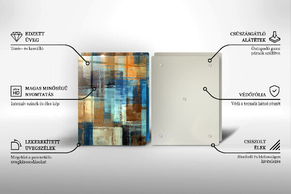 Üveg vágódeszka Festett háttér