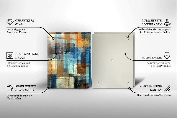 Üveg vágódeszka Festett háttér