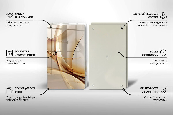 Üveg vágódeszka Absztrakt formák