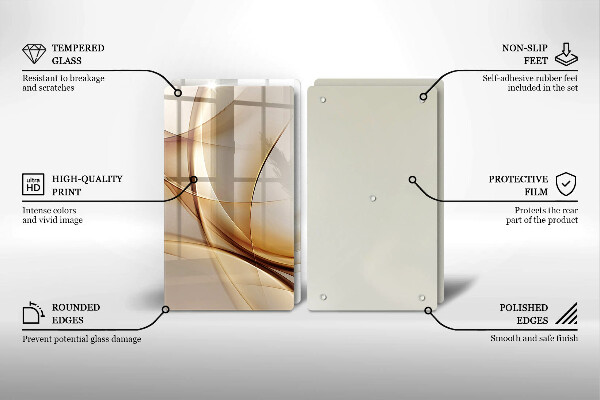 Üveg vágódeszka Absztrakt formák