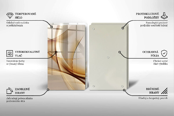 Üveg vágódeszka Absztrakt formák