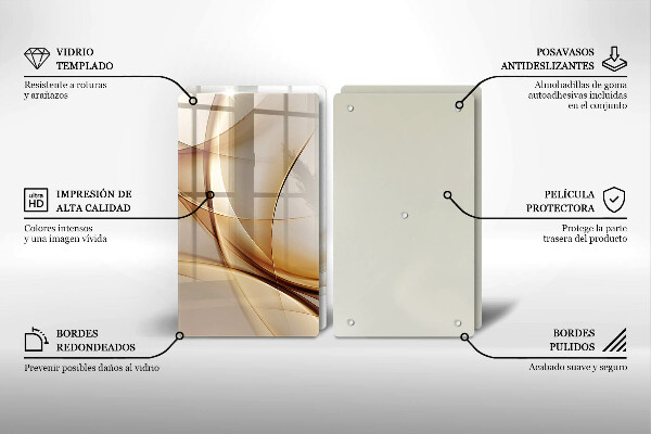 Üveg vágódeszka Absztrakt formák