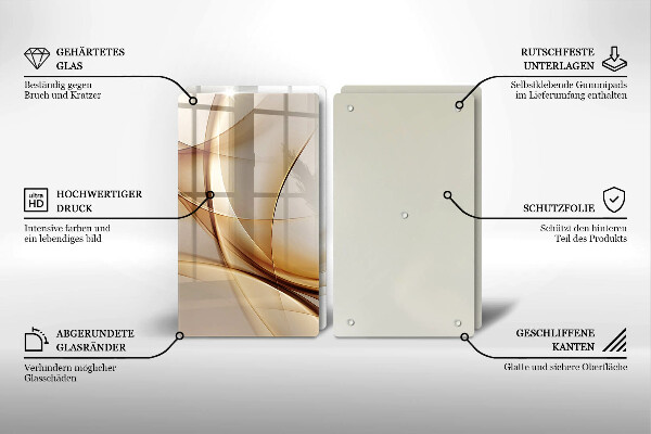 Üveg vágódeszka Absztrakt formák