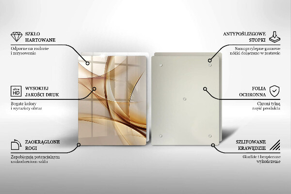 Üveg vágódeszka Absztrakt formák