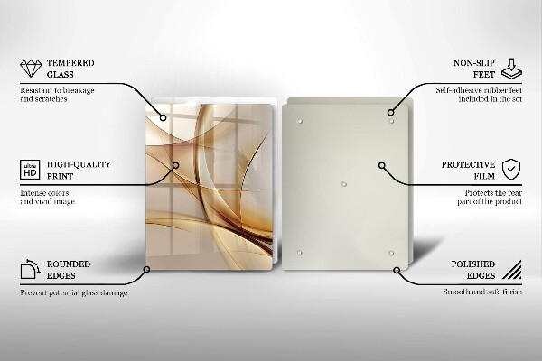 Üveg vágódeszka Absztrakt formák