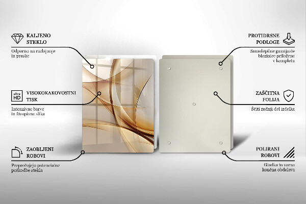 Üveg vágódeszka Absztrakt formák