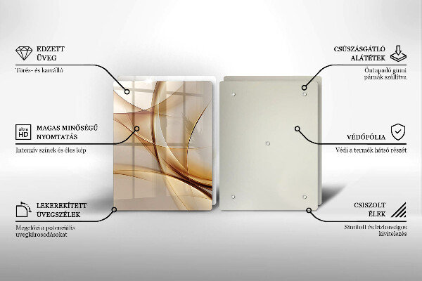 Üveg vágódeszka Absztrakt formák