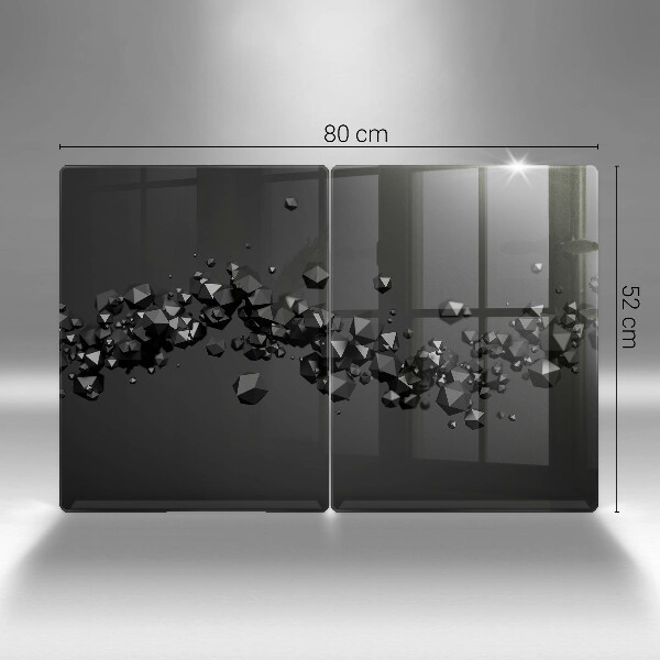 Üveg vágódeszka 3D alakzatok absztrakció