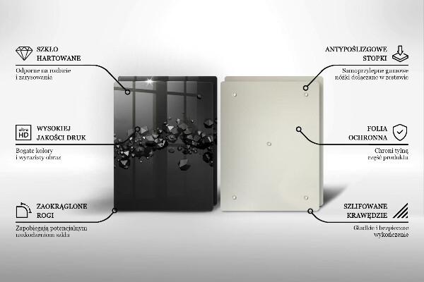 Üveg vágódeszka 3D alakzatok absztrakció