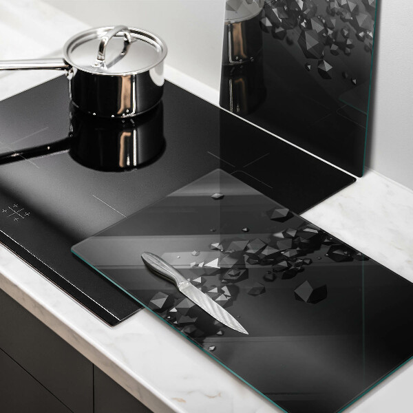 Üveg vágódeszka 3D alakzatok absztrakció