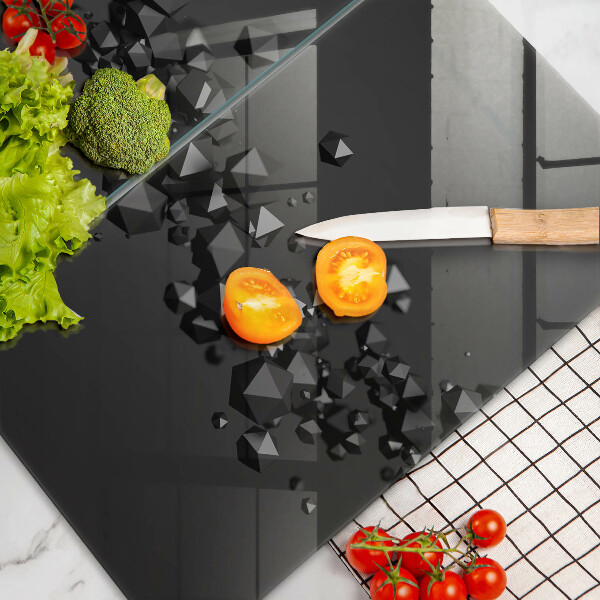 Üveg vágódeszka 3D alakzatok absztrakció