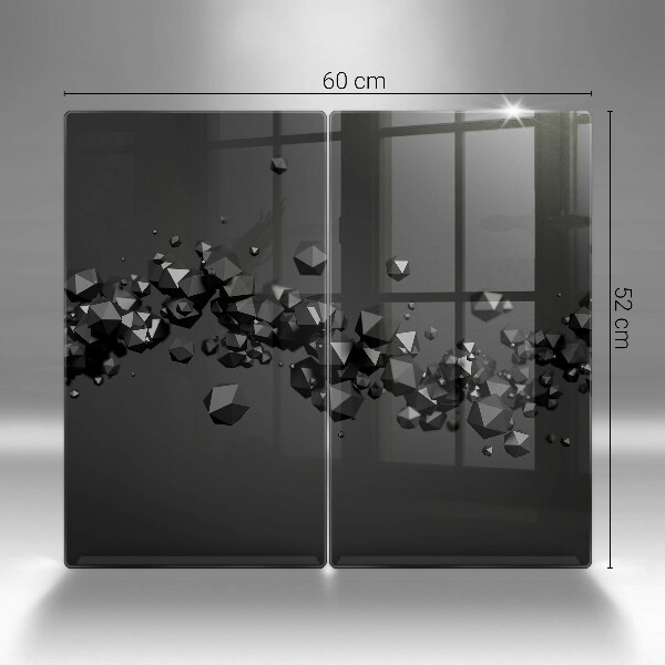 Üveg vágódeszka 3D alakzatok absztrakció