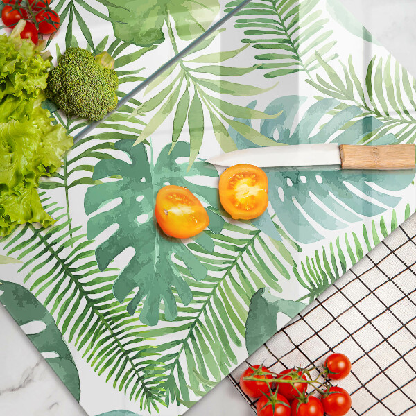 Üveg vágódeszka Akvarell boho levelek