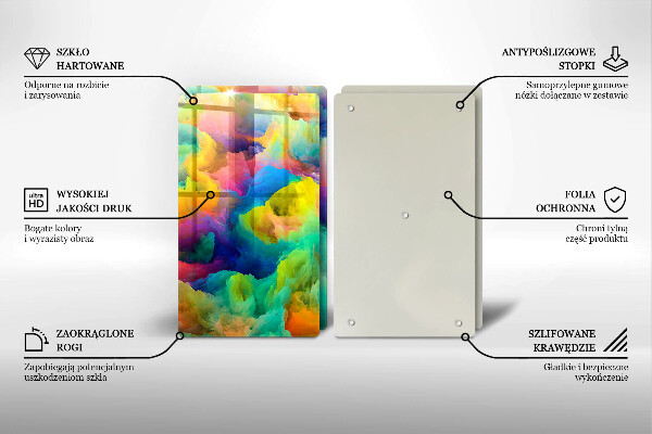 Üveg vágódeszka Színes absztrakció