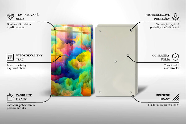 Üveg vágódeszka Színes absztrakció