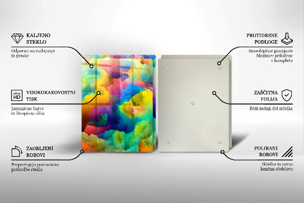 Üveg vágódeszka Színes absztrakció