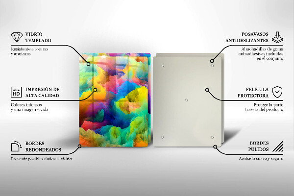 Üveg vágódeszka Színes absztrakció