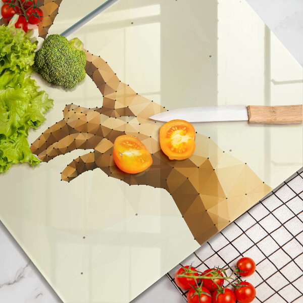 Üveg vágódeszka Ádám kezeinek teremtése